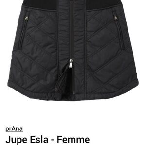 Prana Women's Black Quilted Skort